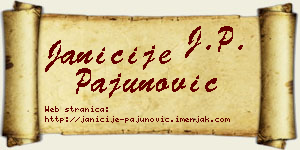 Janićije Pajunović vizit kartica